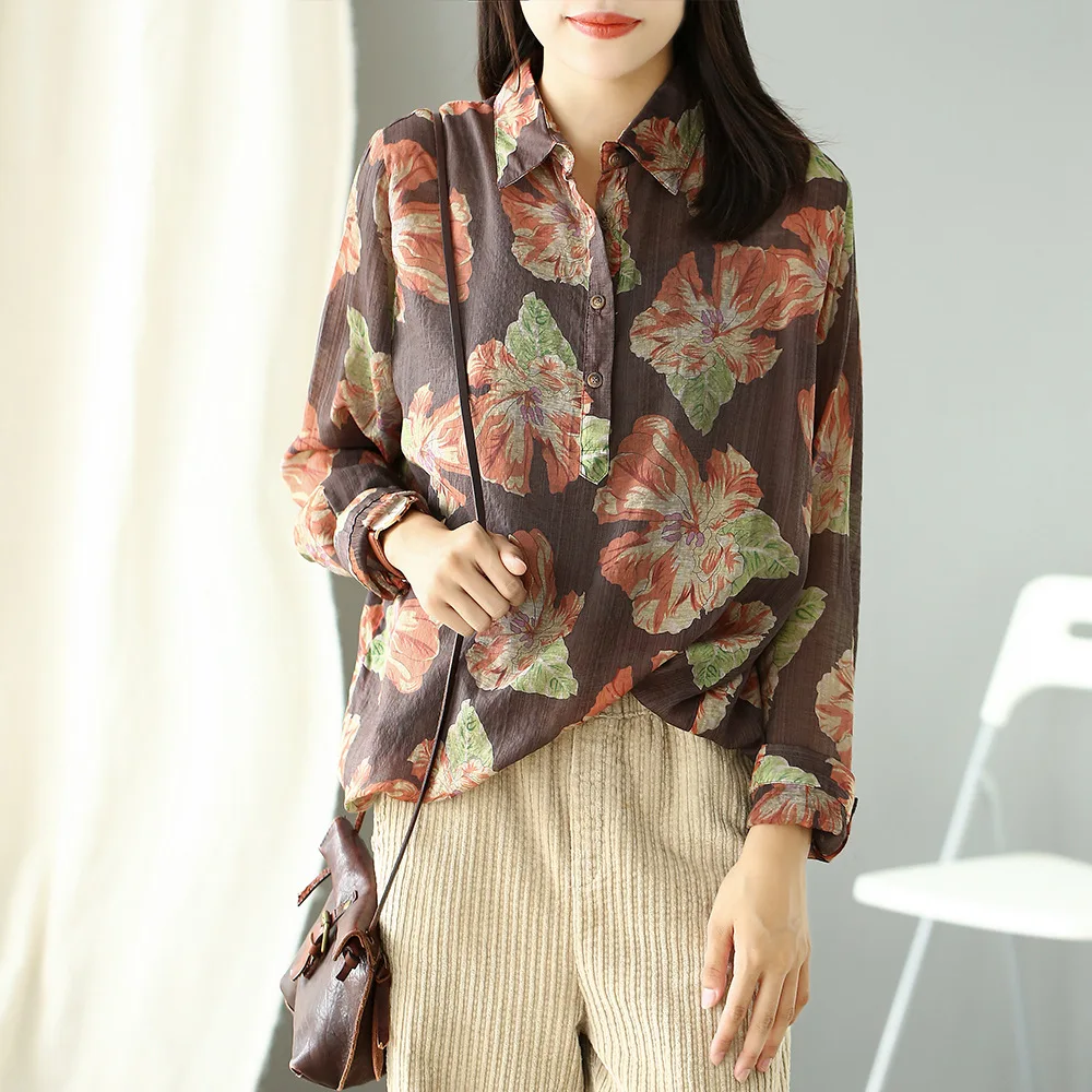 Женская Свободная блузка с отложным воротником на осень 2019|Блузки| |