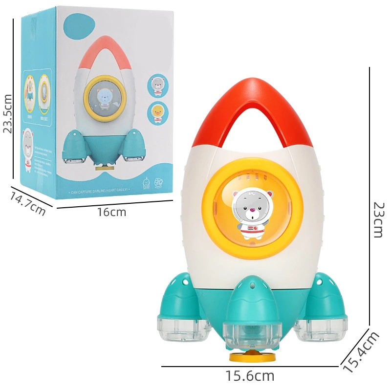 

Children's Bathroom Water Spray Rocket Toy Fountain Rotating Water Spray Toy Summer Beach Toys
