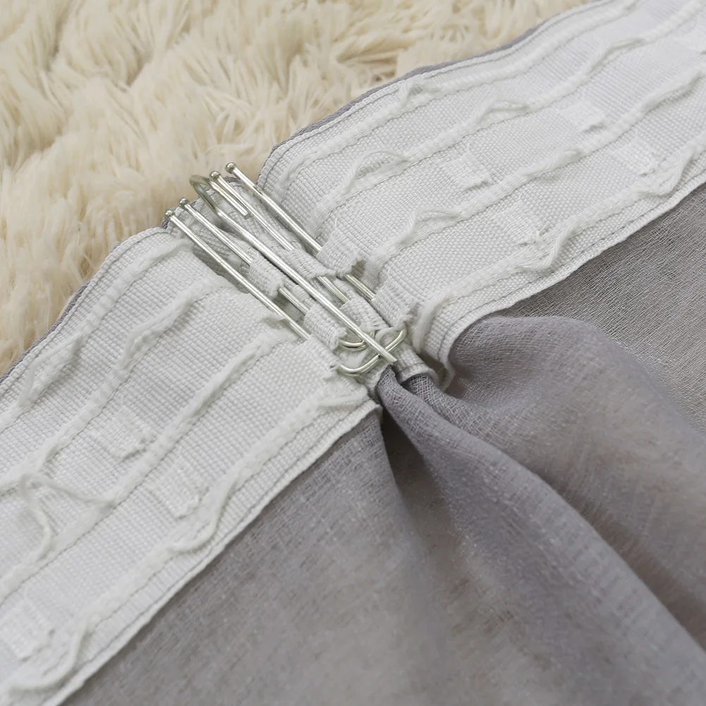 Дешевые серые тюлевые занавески прозрачные льняные s для гостиной спальни кухни