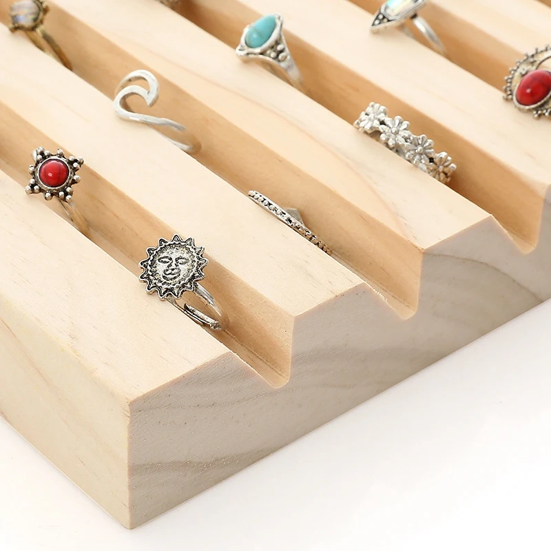 Серьги из цельного дерева держатель для карт кольцо подставка хранения