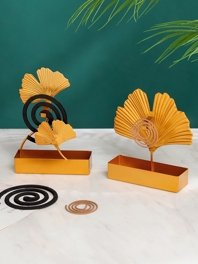 Домашняя сандалового дерева металлический кронштейн лоток творческий листьев