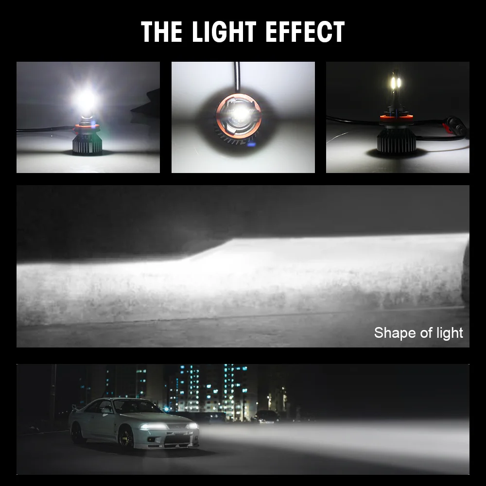 

2PCS LED H4 H8 H9 H1 H11 9005 HB3 HB4 9006 LED bulb mini h7 S6 led Auto car headlight lamp Headlamp 12000LM 12V 76W