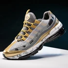 Мужские кроссовки для бега, дышащая профессиональная обувь для баскетбола с воздушной подушкой, модные сращивающиеся уличные Нескользящие кроссовки