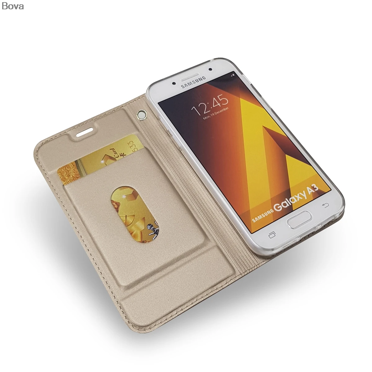 Чехол-бумажник для Samsung Galaxy A5 2017 A520F A5200 сверхтонкий матовый чехол с защитой от