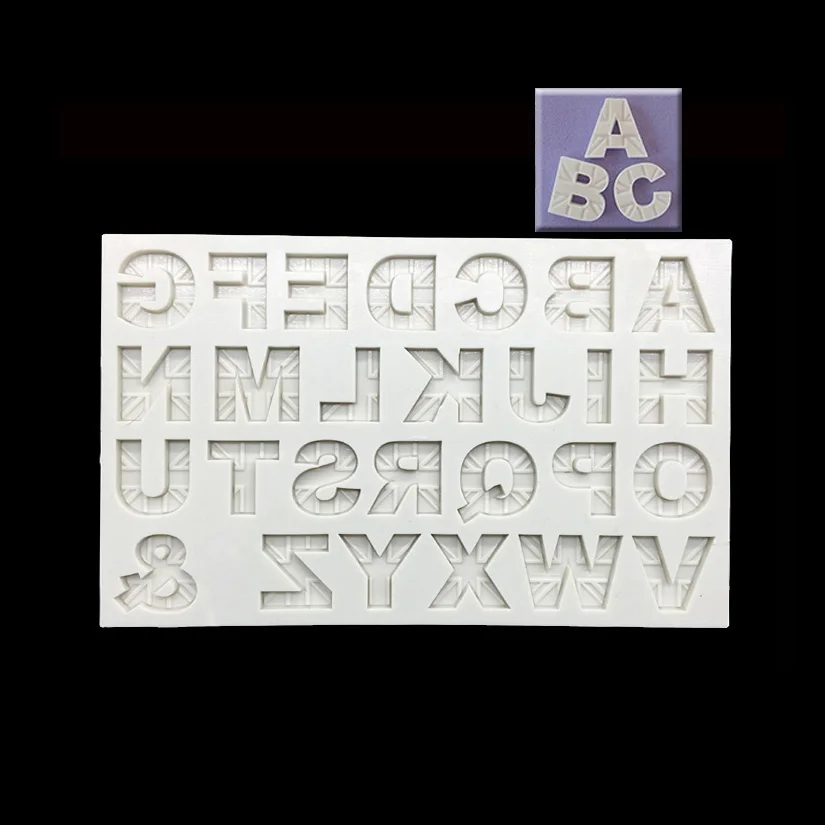 Силиконовая форма для торта с буквами алфавита