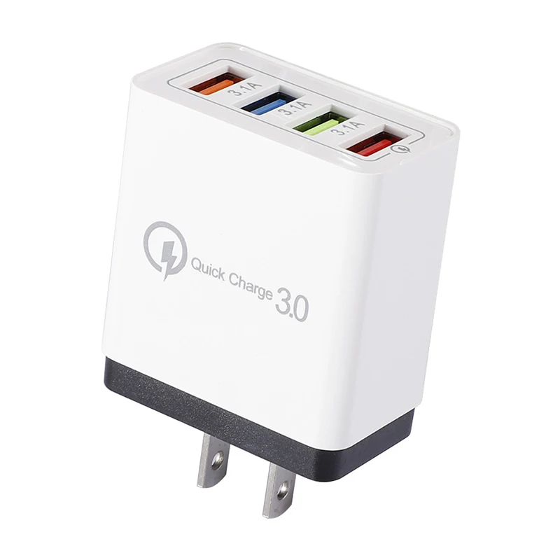 QC 3 0 настенное зарядное устройство для быстрой зарядки 4 порта usb хаб адаптеры