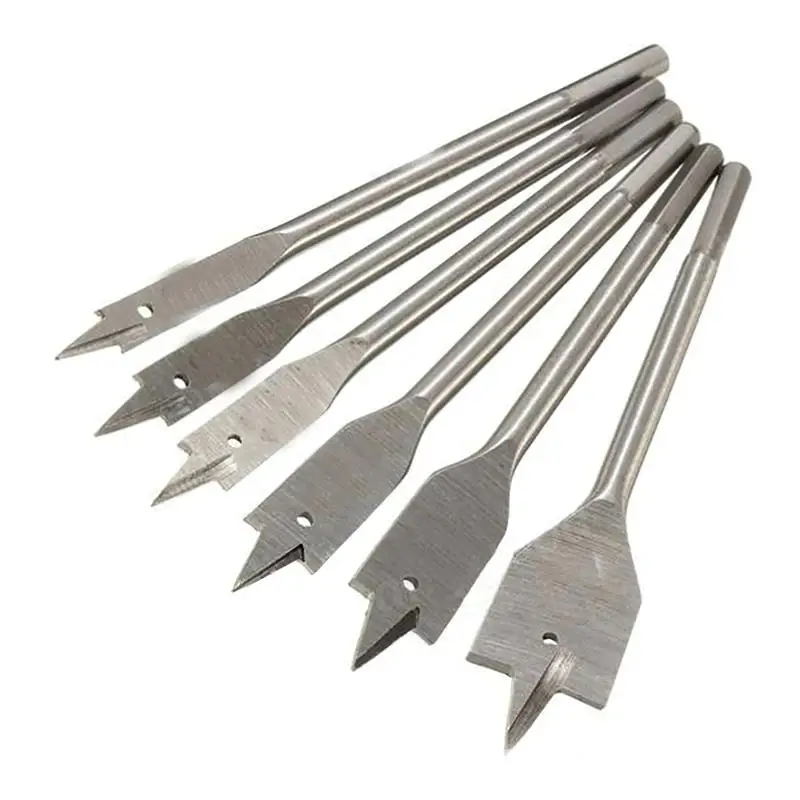 6 шт. Трехточечное деревообрабатывающее плоское Сверло DIY твердое сверло Набор