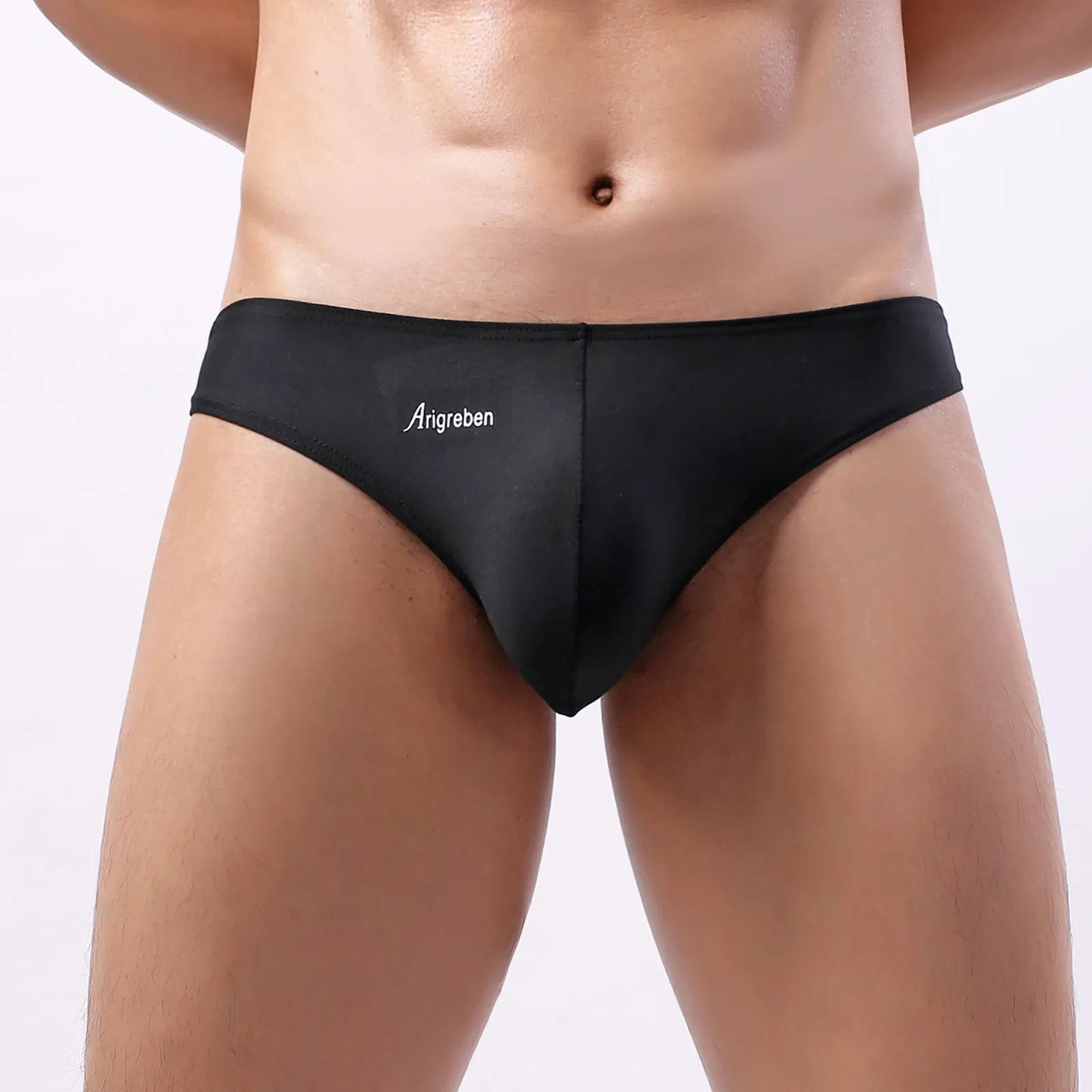 Мужские плавки с низким вырезом однотонные гладкие для плавания летние пляжные