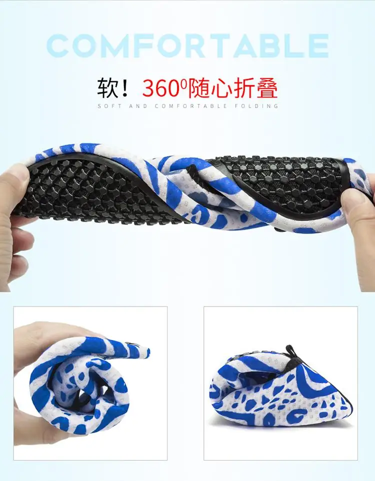Aquashoes/мужские пляжные Тапочки большого размера для плавания; женская пляжная обувь для кемпинга; обувь для взрослых; для занятий фитнесом и йогой; нескользящие кроссовки синего цвета