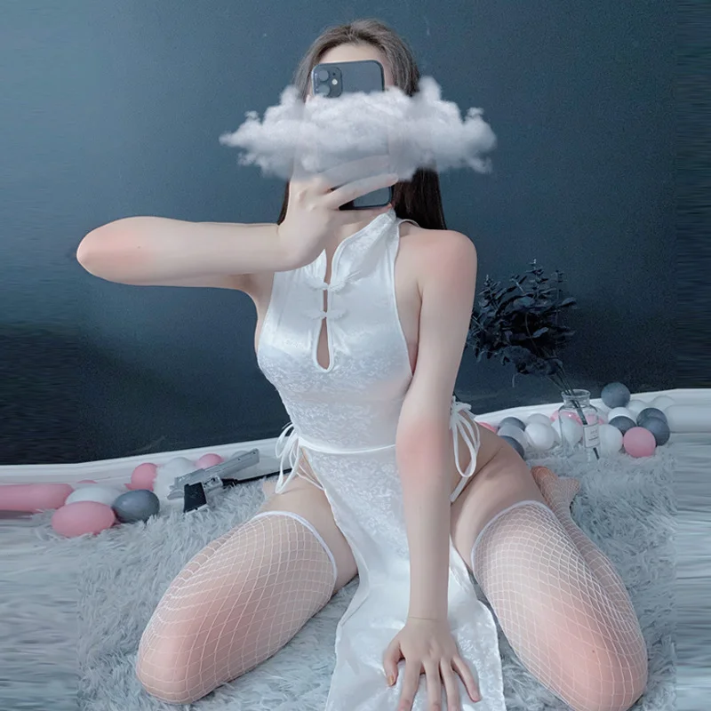 Жаккардовое Бандажное платье с разрезом пикантное традиционное китайское