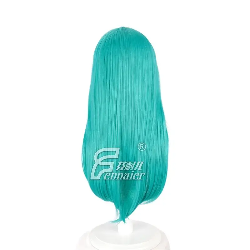 Парик для косплея Bulma/Buruma 65 см зеленые кудрявые синтетические парики