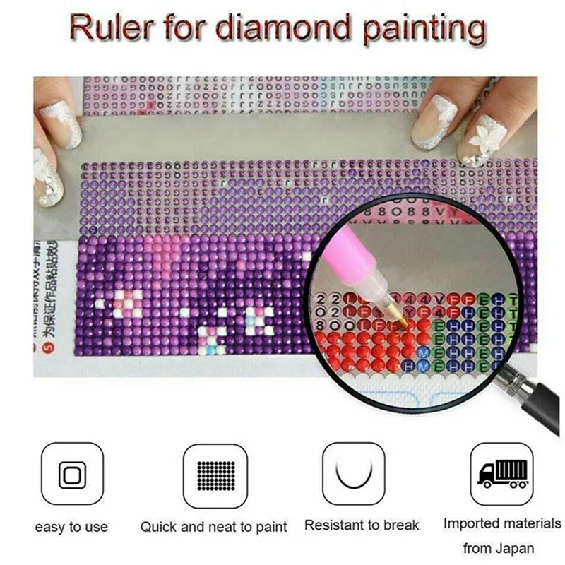 Алмазная живопись линейка из нержавеющей стали 5D высокоточный инструмент с