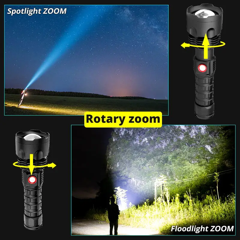 Ультра яркий светодиодный светильник Xlamp XHP50.2 водонепроницаемый 5 режимов