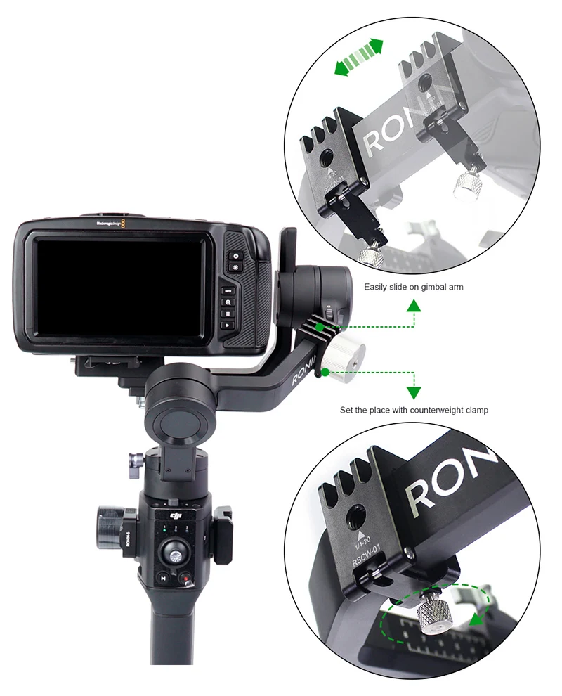 Lanparte Ronin S/SC противовес для DJI, ZhiYUN Crane 2 Gimbal аксессуары для Blackmagic BMPCC 6K 4K