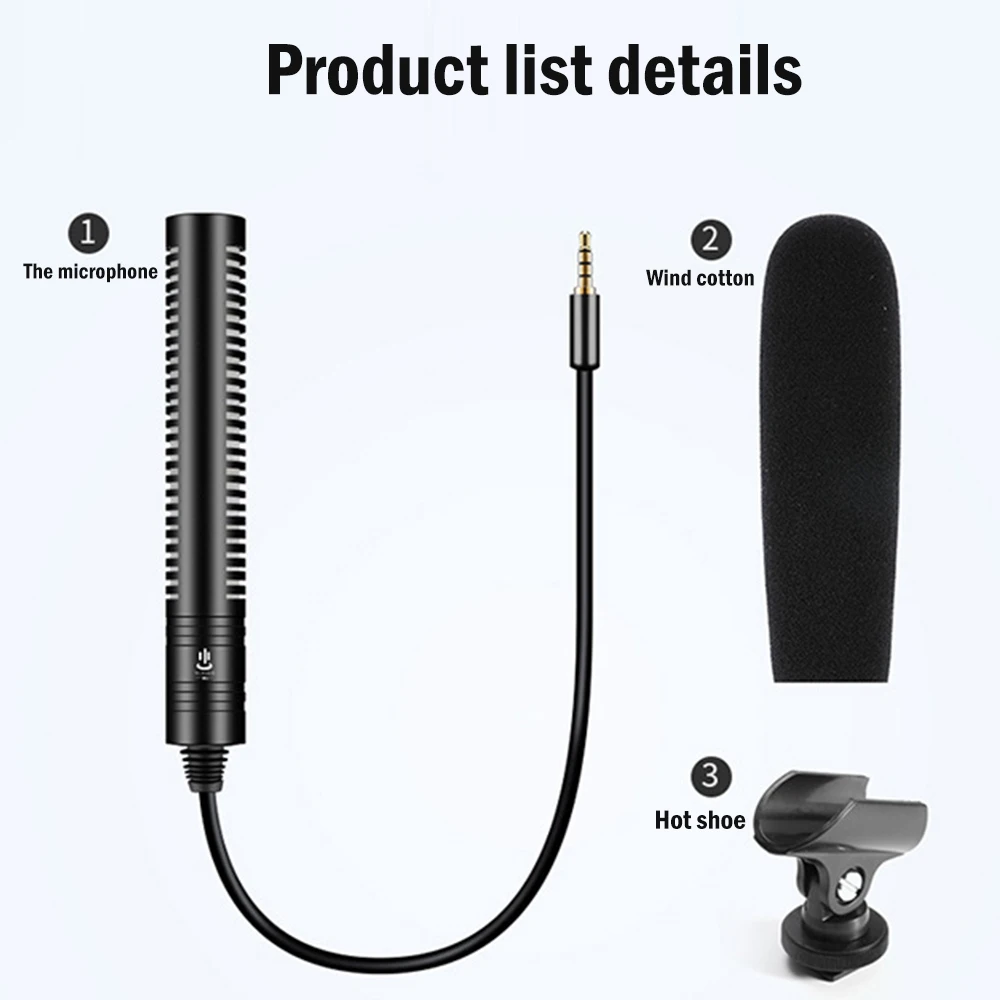 

Digital Camera Microphone Outdoor Camera Microphone SLR Professional Condenser Microphone