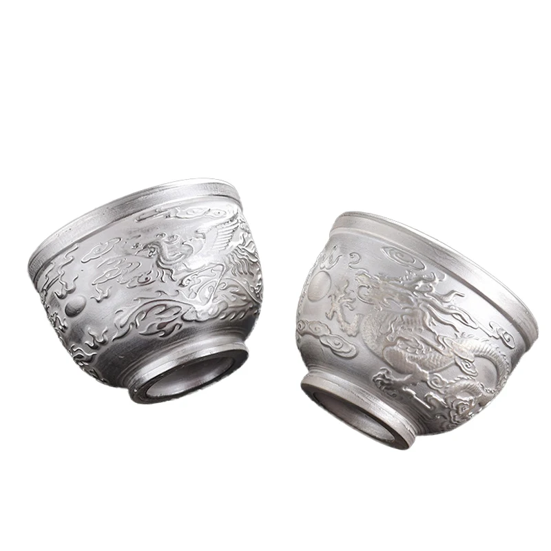 Чайная чаша 999 Серебряная керамическая чайная чашка китайский чайный набор