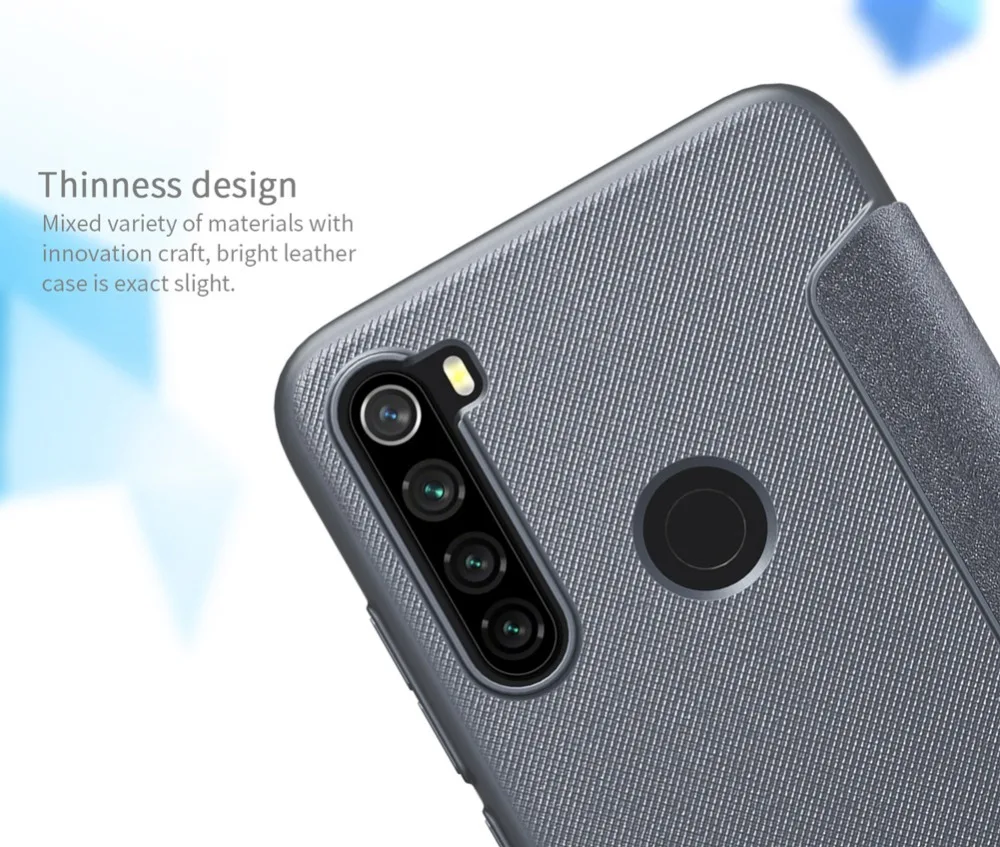 Флип-чехол для xiaomi redmi note 8 NILLKIN, блестящий флип-чехол, кожаный чехол, смарт-функция сна для redmi note 5 pro