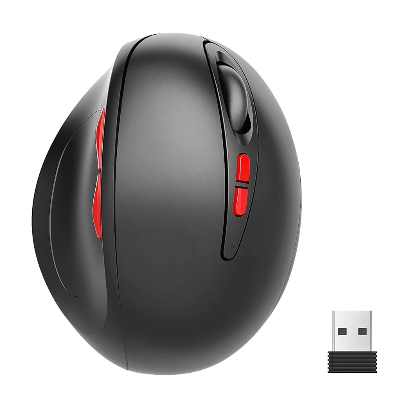 

Fashionable Portable 7Buttons Wireless Vertical Mouse RGB Optical 2400dpi Creative Vertical Mouse Ergonomic Rechargeable