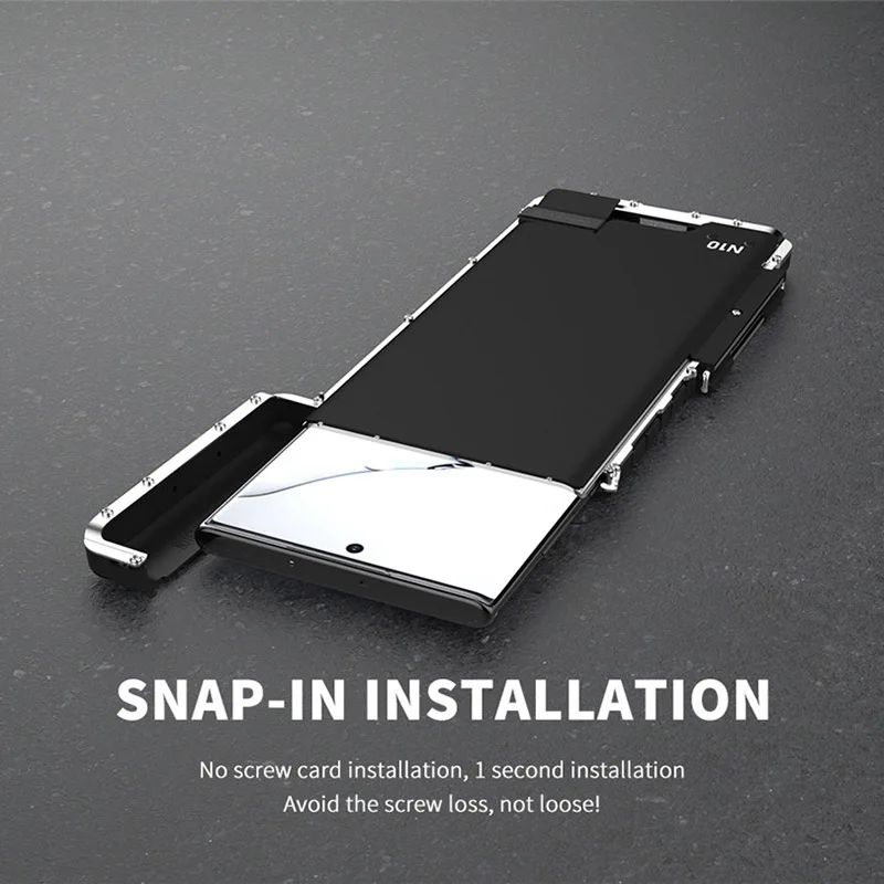 Защитный чехол King из нержавеющей стали металлический флип для Samsung Galaxy Note 10 9 8