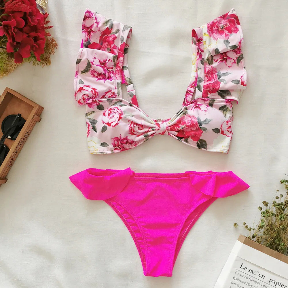 

Bikini swimsuit female split 2021bikini new European and American printing