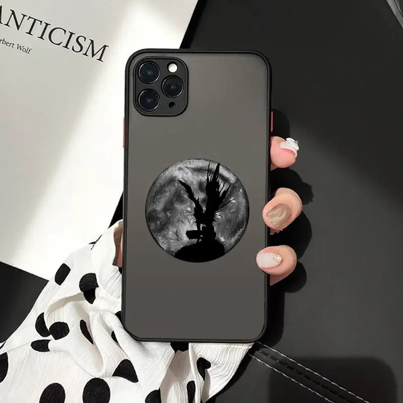 

death note rem and misa Japan anime Phone Case matte transparent For iphone 7 8 11 12 plus mini x xs xr pro max cover