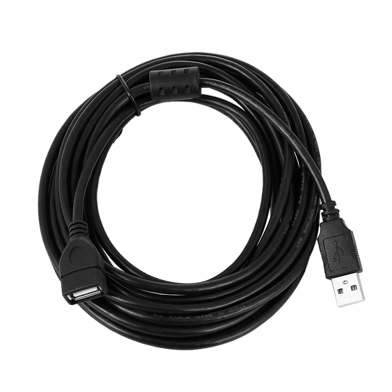1 шт. USB 2,0 Удлинительный кабель для подключения к usb-адаптеру USB шнур провод супер Скорость кабель для синхронизации данных и зарядки для портативных ПК клавиатура 0,6/1 M/1,5 M/3m/5 M