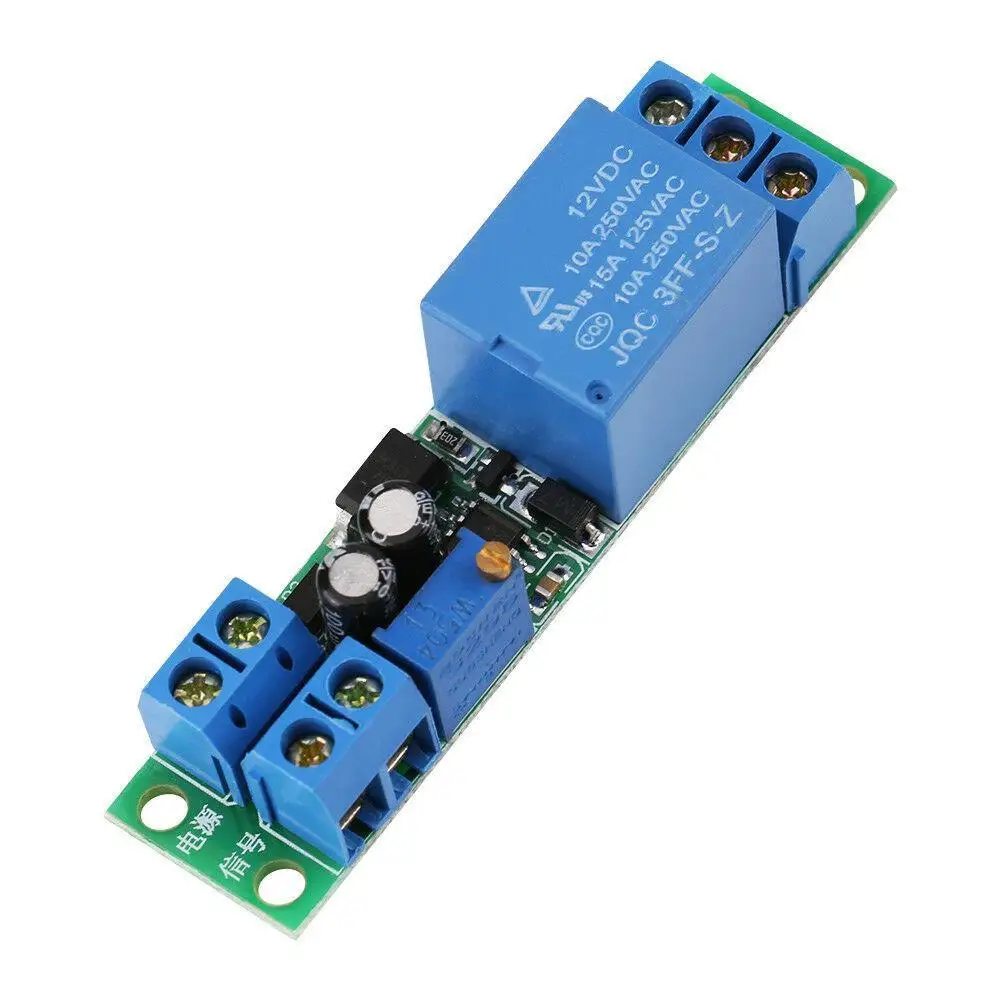 

1PC New Adjustable Time Delay Relay Module DC 12V Auto Start Delay Switch With Optocoupler Signal Trigger Timer Switch