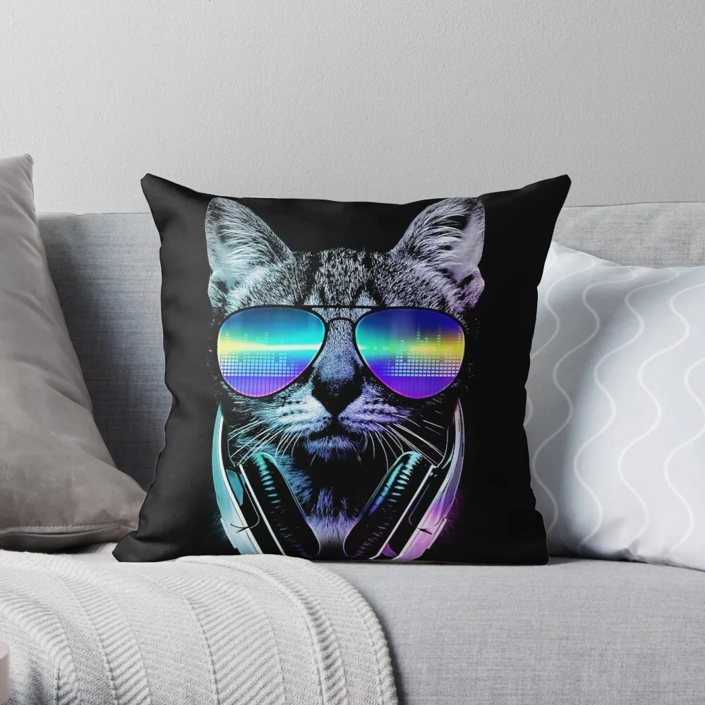 

Наволочка из полиэстера с рисунком кота для любимых музыкантов, диванные подушки, чехол для дивана, домашняя Декор автомобильных сидений дл...