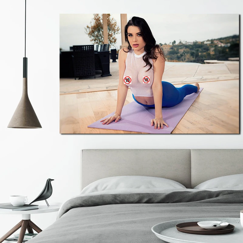 Девушка сексуальная модель Йога Холст Плакаты печатные настенные