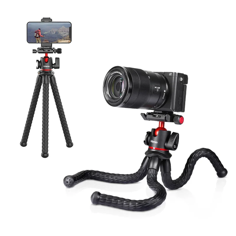 

Ulanzi MT-32 Octopus Flexible Tripod DSLR SLR Smartphone Vlog Tripod With Arca Swill Metal Ballhead Cold Shoe for Mic LED Light