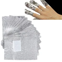 50 hot sale 100 pcs aluminium foil nail art soak off acrylic gel polish nail wraps remover