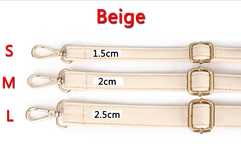 Beige 4 металлических цвета! Регулируемая смена масла ПУ кожаные лямки для сумки через плечо для кошельков, сумок, сумок ручки Diy длинные пояса из полиуретана - Цвет: Beige