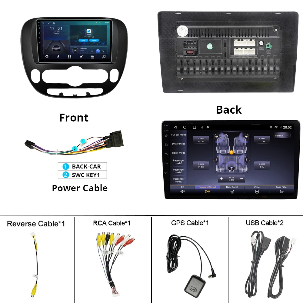 

2DIN Android10 Car Radio For Kia Soul 2013-2019 GPS Navigation Stereo Receiver Auto Radio Car Video Bluetooth Player NO 2DIN DVD