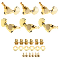 6pcs gold plated guitar tuning pegs 3r3l all closed machine heads tuners for 40 41 inch acoustic folk guitar accessories
