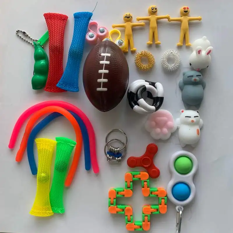 

25pcs Fidget Toys Pack Anti Stress Set Popit Gift For Adults Children Squishy Sensory simple dimple Figet Toy Dropship