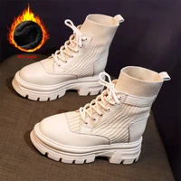 2021 new casual womens shoes real soft leather nude boots wintershort boots women fashion shoes