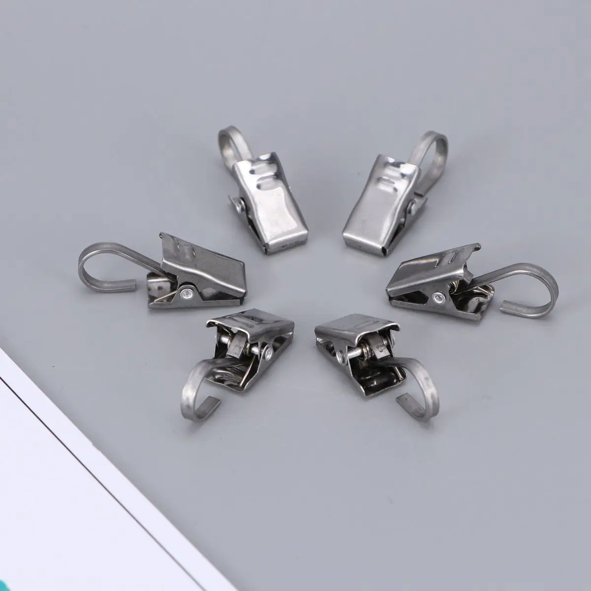 20 шт. Rustproof кольцо для штор сатин никель шторы зажимы с крюком | Дом и сад