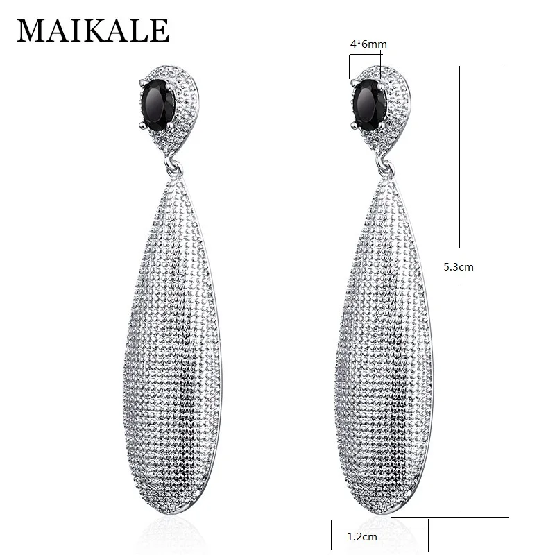 Женские простые серьги подвески MAIKALE медные золотистые серебристые/белые черные