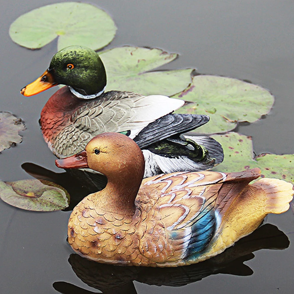 

Mandarin Duck Statue Hunting Shooting Decoy Artificial Animal Sculptures Home Garden Lawn Ornaments Garden Pool Pond Decors