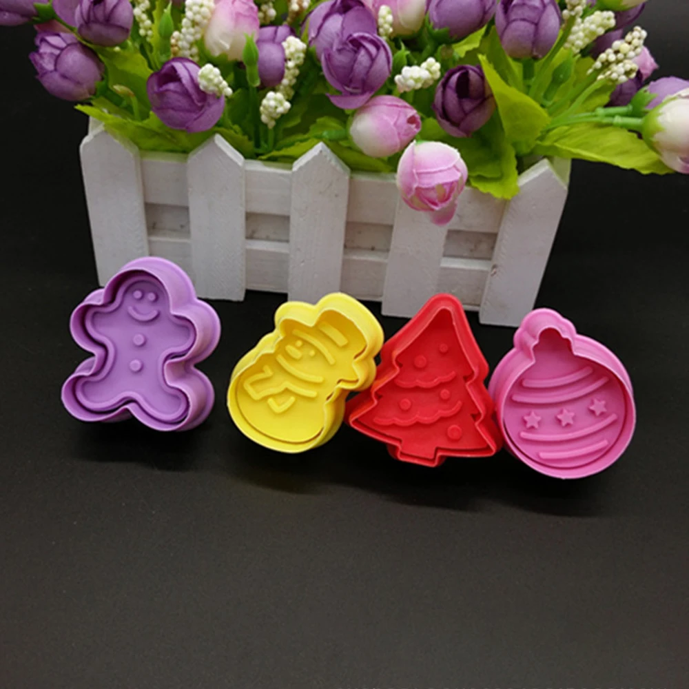 Новая форма для печенья Рождественская набор рождественская елка 4 шт./компл. |