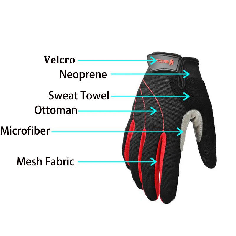 Противоударные велосипедные перчатки с гелевыми вставками мужские закрытыми