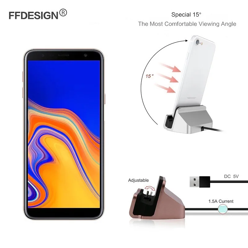 Зарядная док-станция USB Type-C для Samsung Galaxy A6 A8 J4 J6 Plus A7 2018 A3 A5 J3 J5 J7 2017 Android | Мобильные