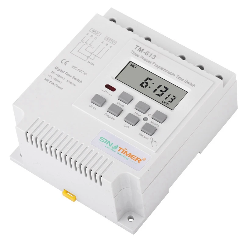 SINOTIMER TM613 380V 16A три этапа цифровой программируемый таймер Реле Переключатель