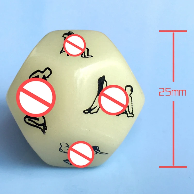 Светящиеся в темноте забавные любовные игральные кости набор для БДСМ 12 позиций