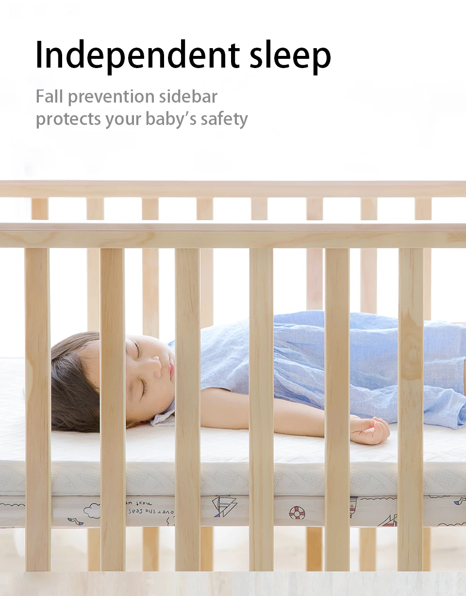 IMBABY многофункциональная детская кроватка, FSC и сертификация ЕС, Универсальные складные и регулируемые детские кроватки для новорожденных