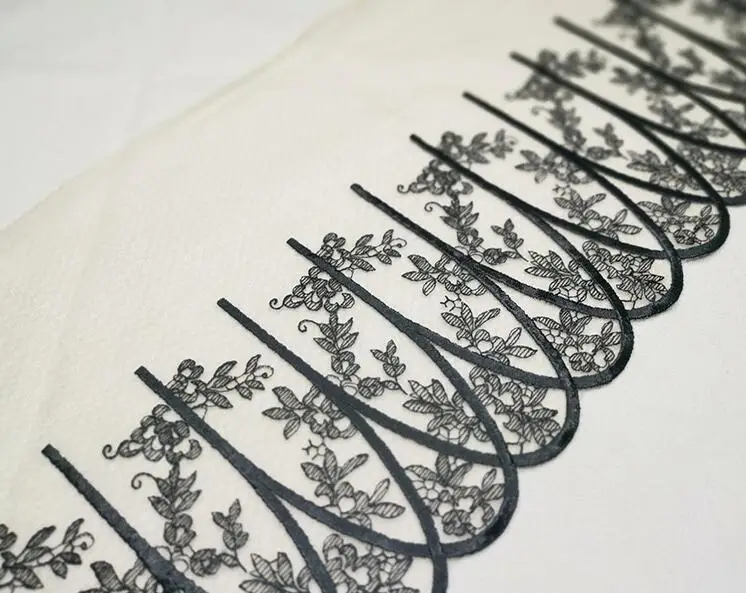 1 м/лот Ширина 24 см высокое качество новинка 2019 кружевная ткань с вышивкой