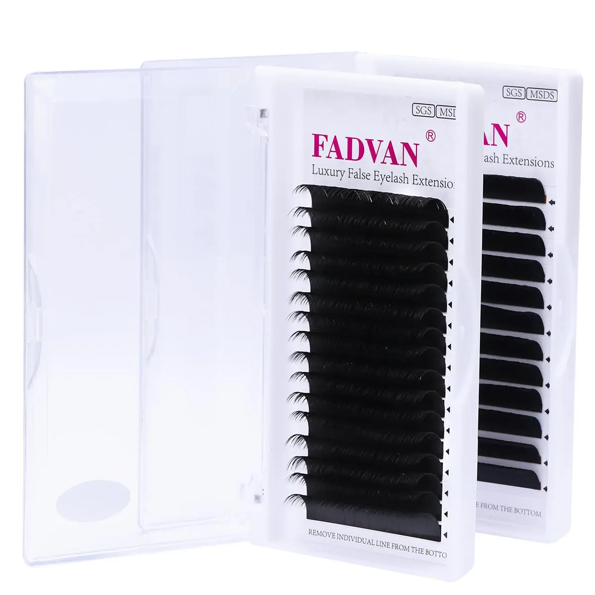 Fadvan Classic 16 Lines Faux Mink Natural Eyelash Extension C/CC/D/DD Curl Individual Makeup Lashes Extension Supplies images - 6