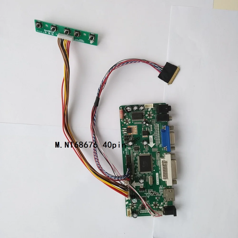 

for 40pin LP156WH2(TL)(RA)/(TL)(RB) 1366*768 panel monitor M.NT68676 HDMI DVI VGA LED LCD Audio Controller board DIY
