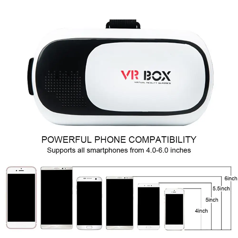 

Virtual Reality 3D VR Glasses Box Private Cinema Video Game Movie Player for Phone Support Myopia Users Within 600 Degree