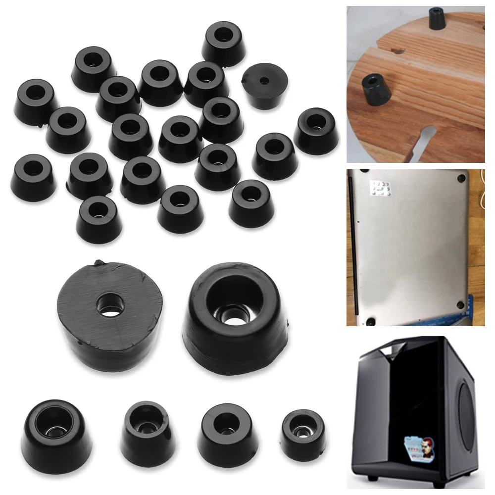 

20 pcs/pack Multi-size Rubber Anti slip Table Chair Furniture Feet Leg Pads Tile Cabinet Floor Protectors Mat